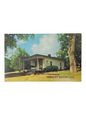 Elvis Presley Birthplace Home Postcard 3 3/8 x 5 3/8 Tupelo Mississippi